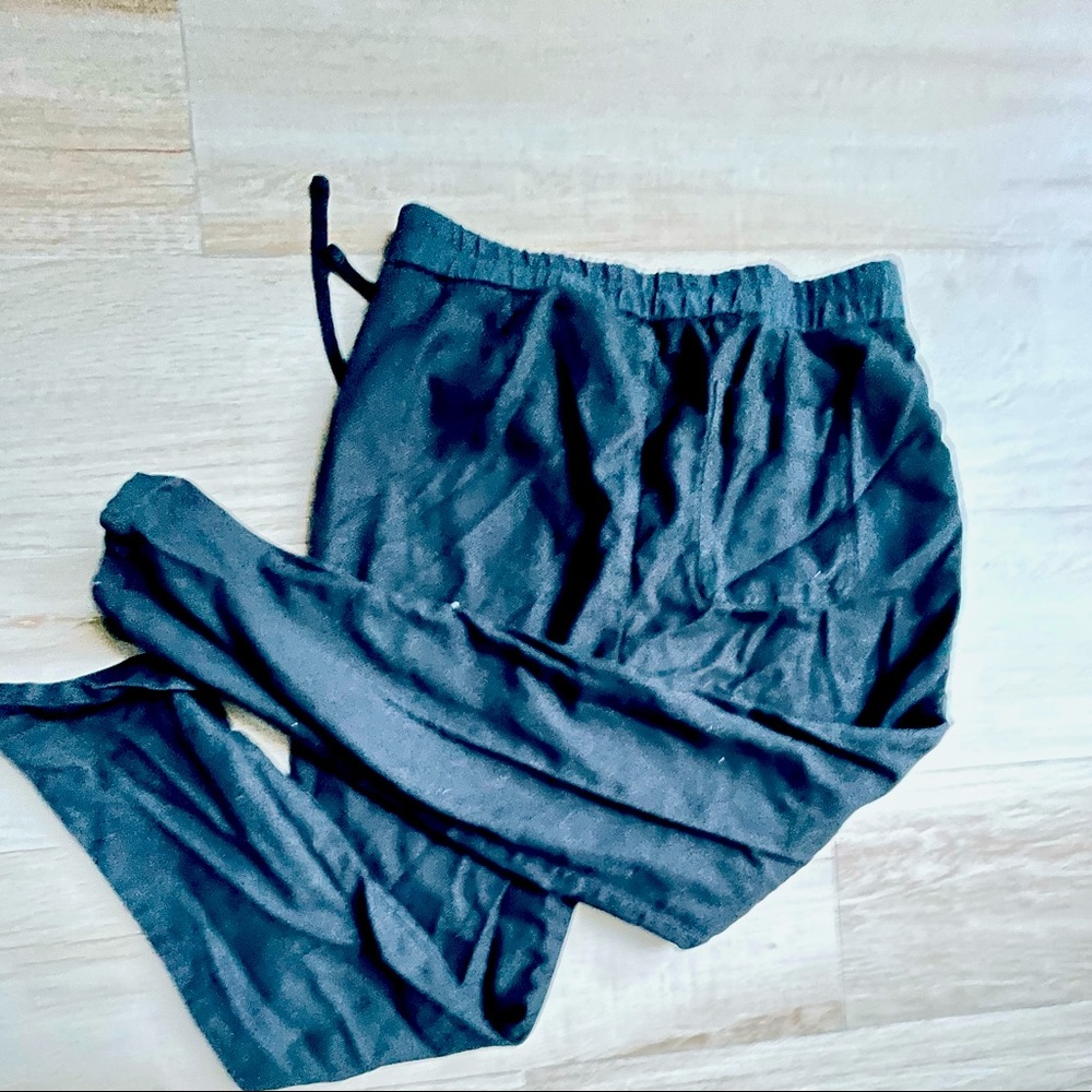 James Perse Cotton Linen Black Pants